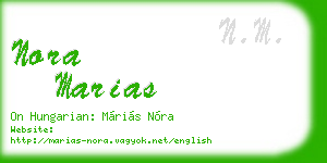 nora marias business card