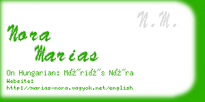 nora marias business card